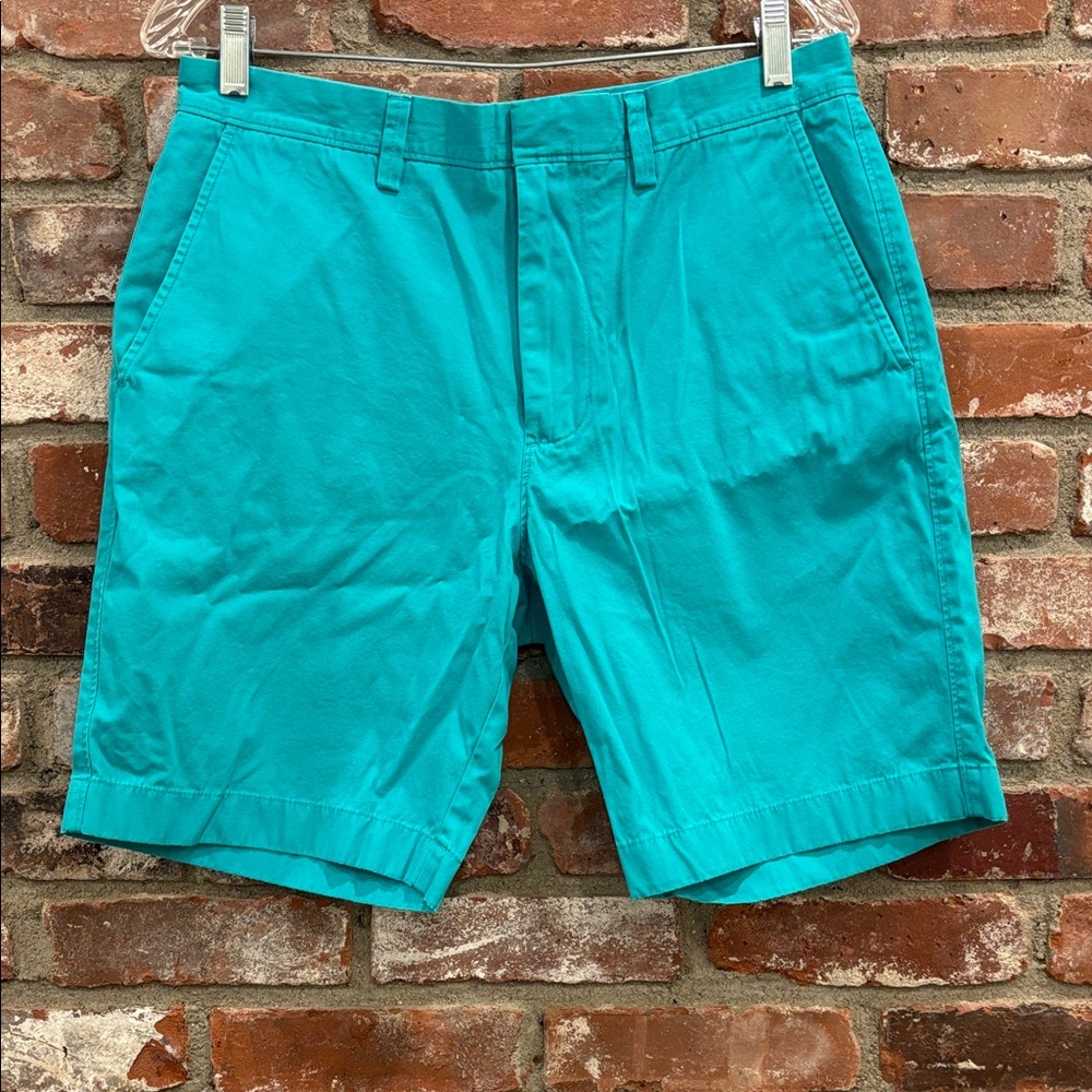 J. Crew Men's Vibrant Blue Flat Front Shorts